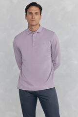 Pedro del Hierro Polo mercerizado manga larga Morado