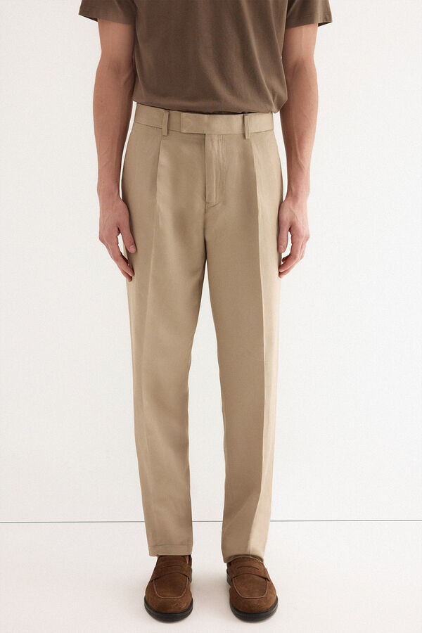 Pedro del Hierro Pantal&oacute;n coordinado regular Beige