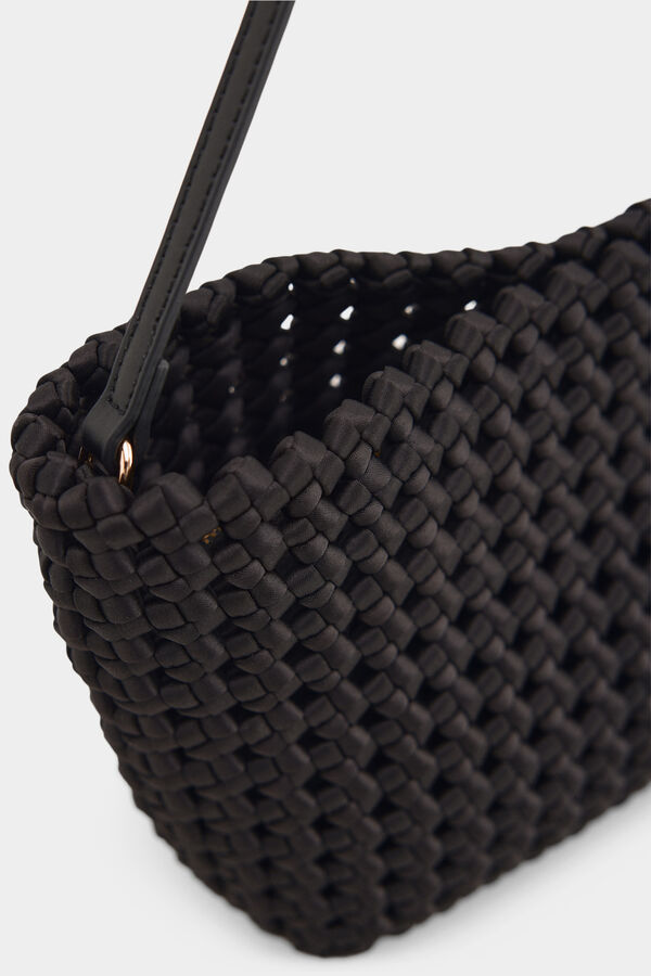 Pedro del Hierro Bolsa de hombro trenzada Negro