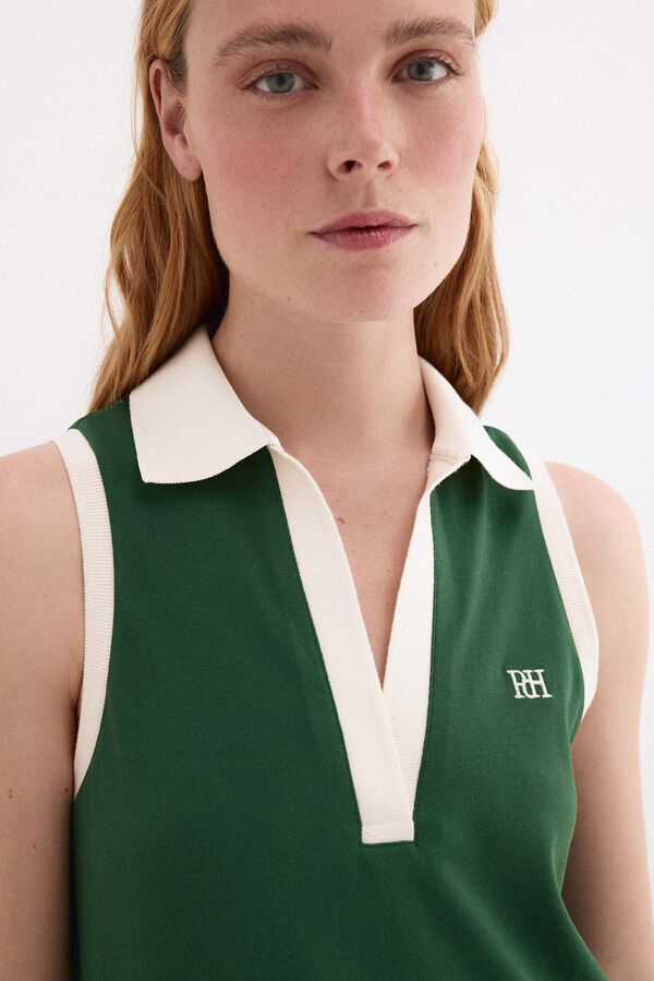 Pedro del Hierro Vestido cuello polo Verde