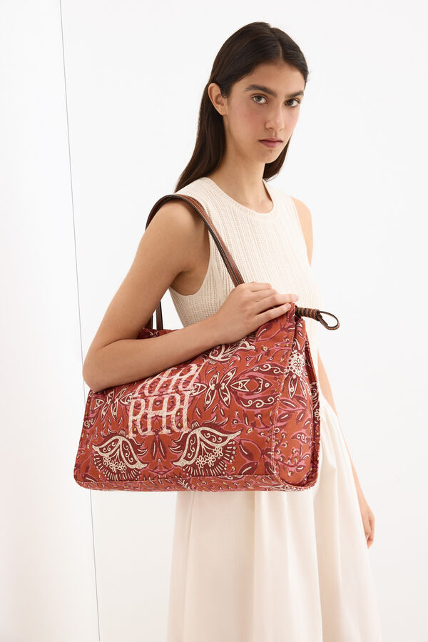 Pedro del Hierro Bolsa de hombro estampada Beige
