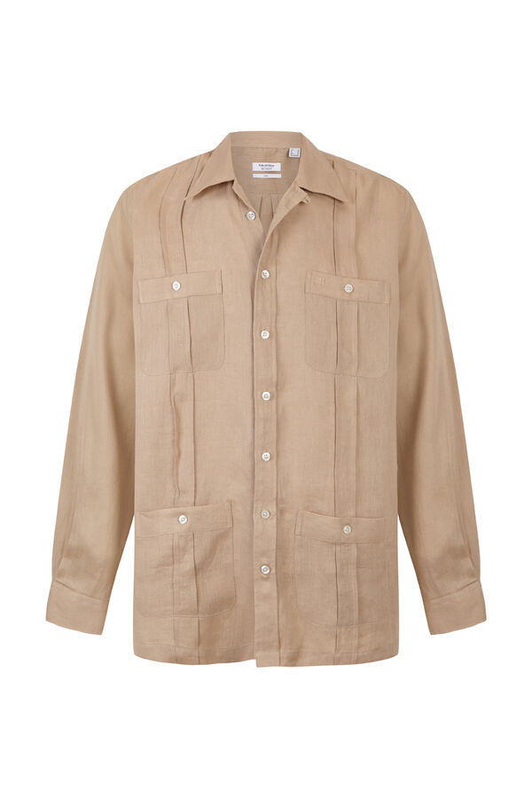 Pedro del Hierro Guayabera lino Beige