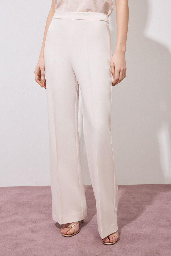 Pedro del Hierro Pantal&oacute;n de traje flare Crudo