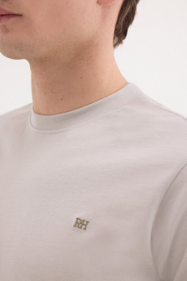 Pedro del Hierro Camiseta b&aacute;sica logo Gris