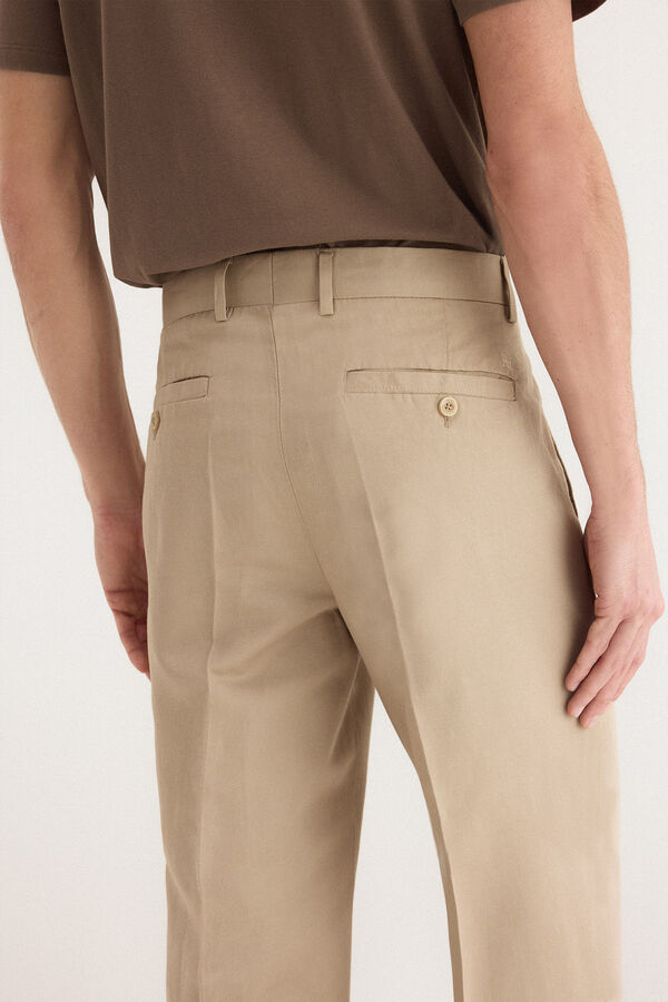 Pedro del Hierro Pantal&oacute;n coordinado regular Beige