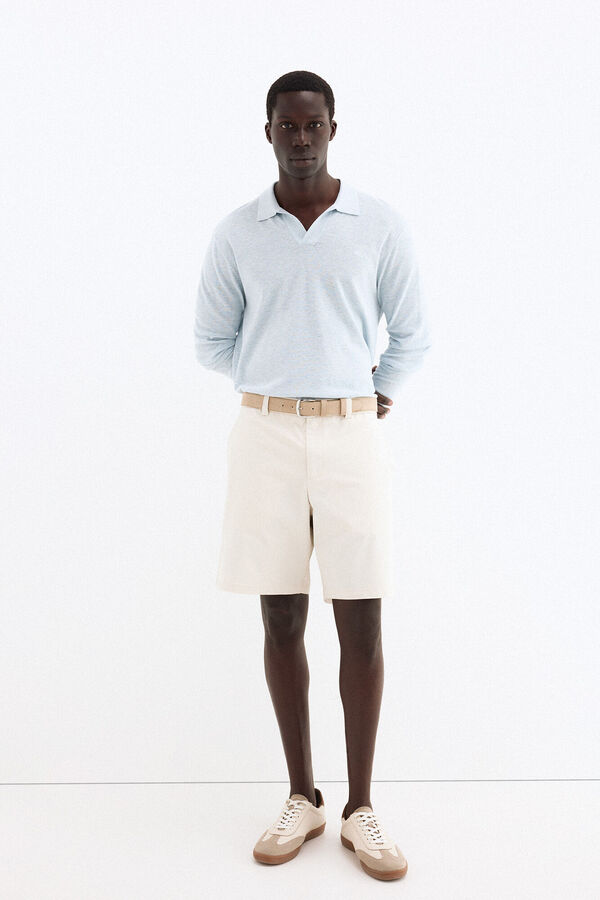 Pedro del Hierro Bermuda ligera con gomas Crudo