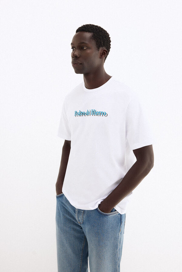 Pedro del Hierro Camiseta logo Blanco