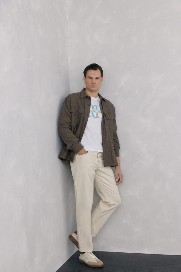 Pedro del Hierro Camiseta logo grande Blanco