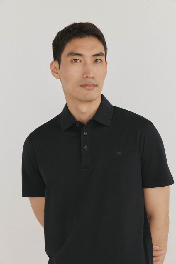 Pedro del Hierro Polo mercerizado Negro