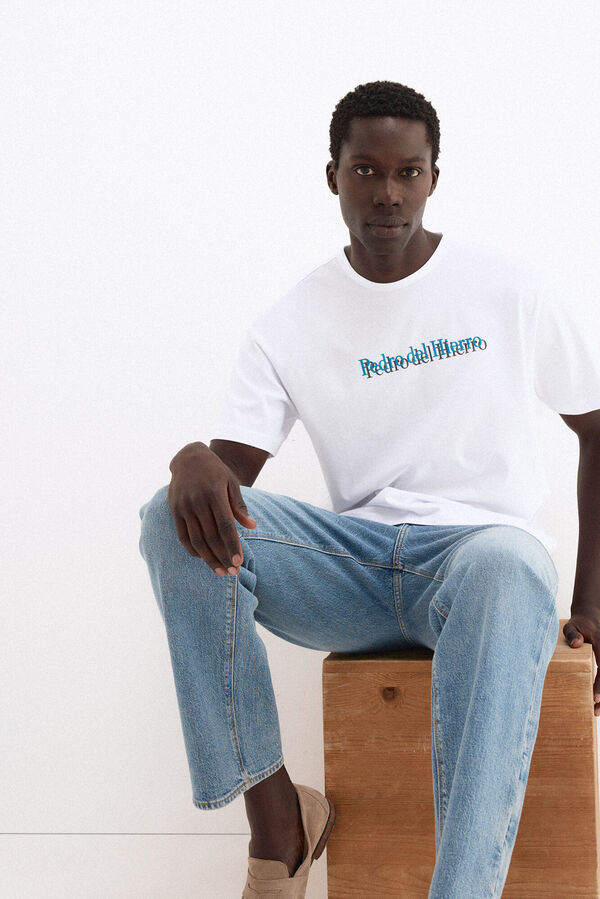 Pedro del Hierro Camiseta logo Blanco