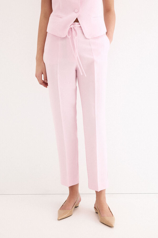 Pedro del Hierro Pantal&oacute;n de traje rosa Rosa