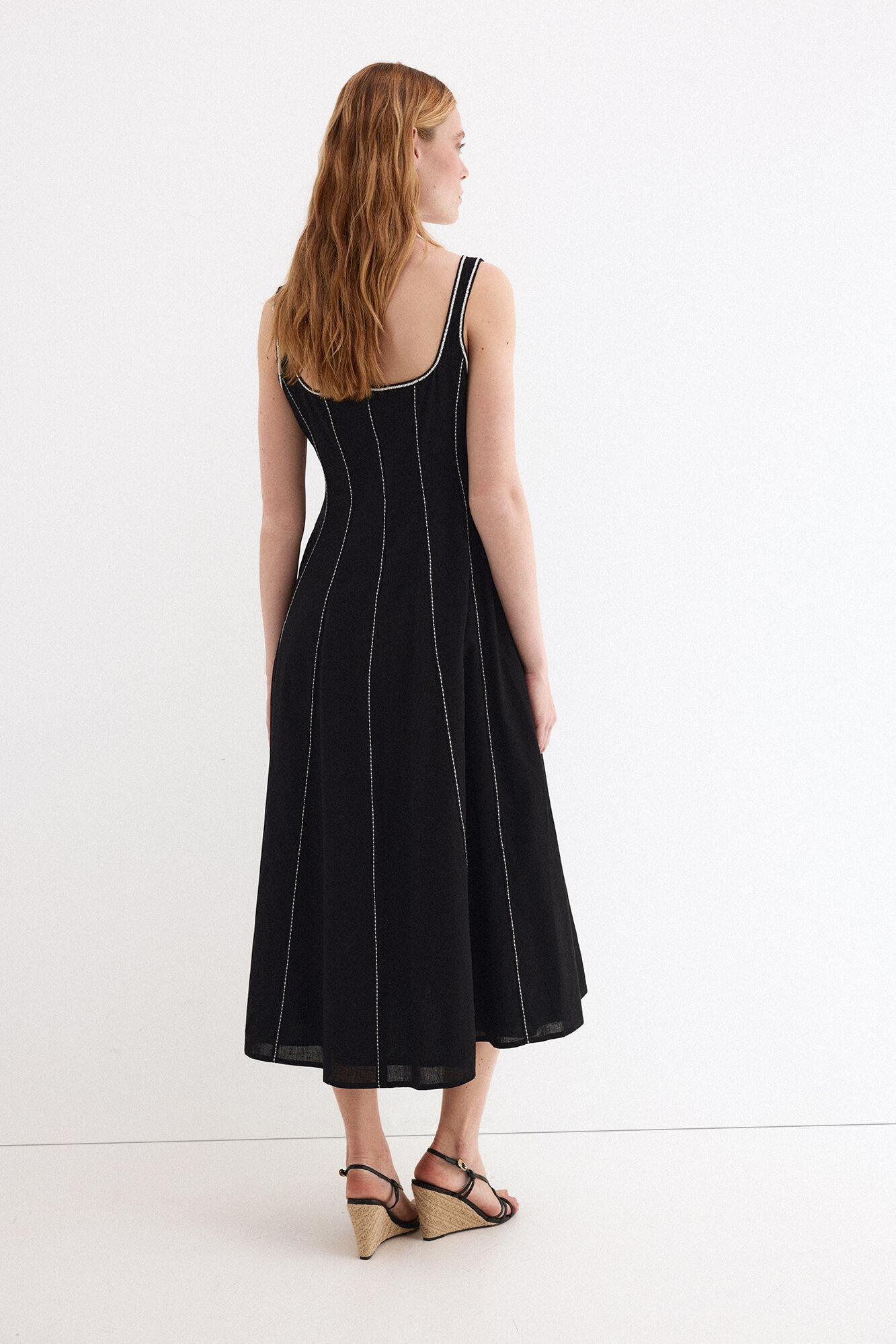Pedro del Hierro Vestido midi contrastes