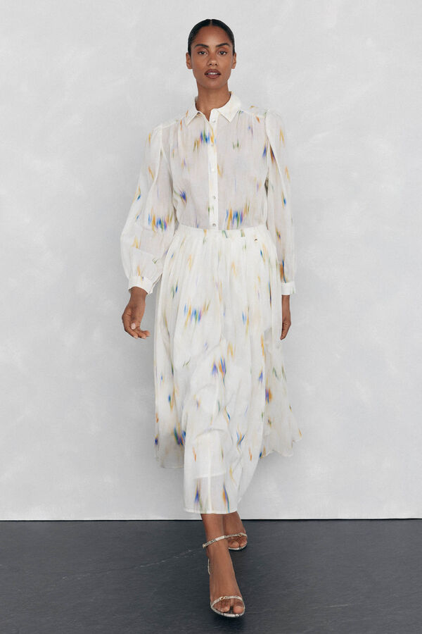 Pedro del Hierro Falda midi estampada de vuelo Varios