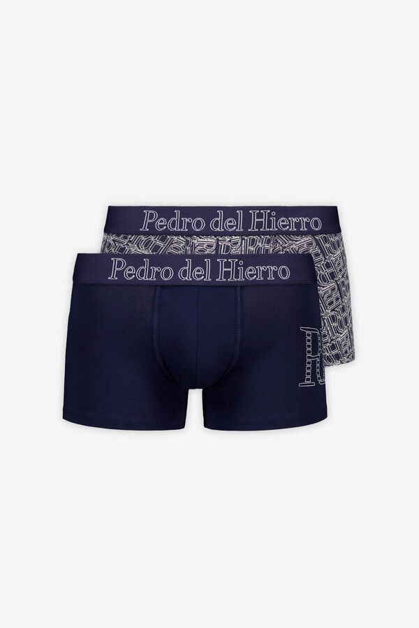 Pedro del Hierro Pack 2 boxers de tejido Azul