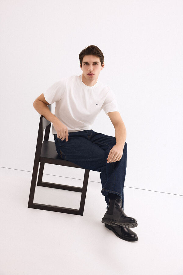 Pedro del Hierro Camiseta b&aacute;sica logo Blanco