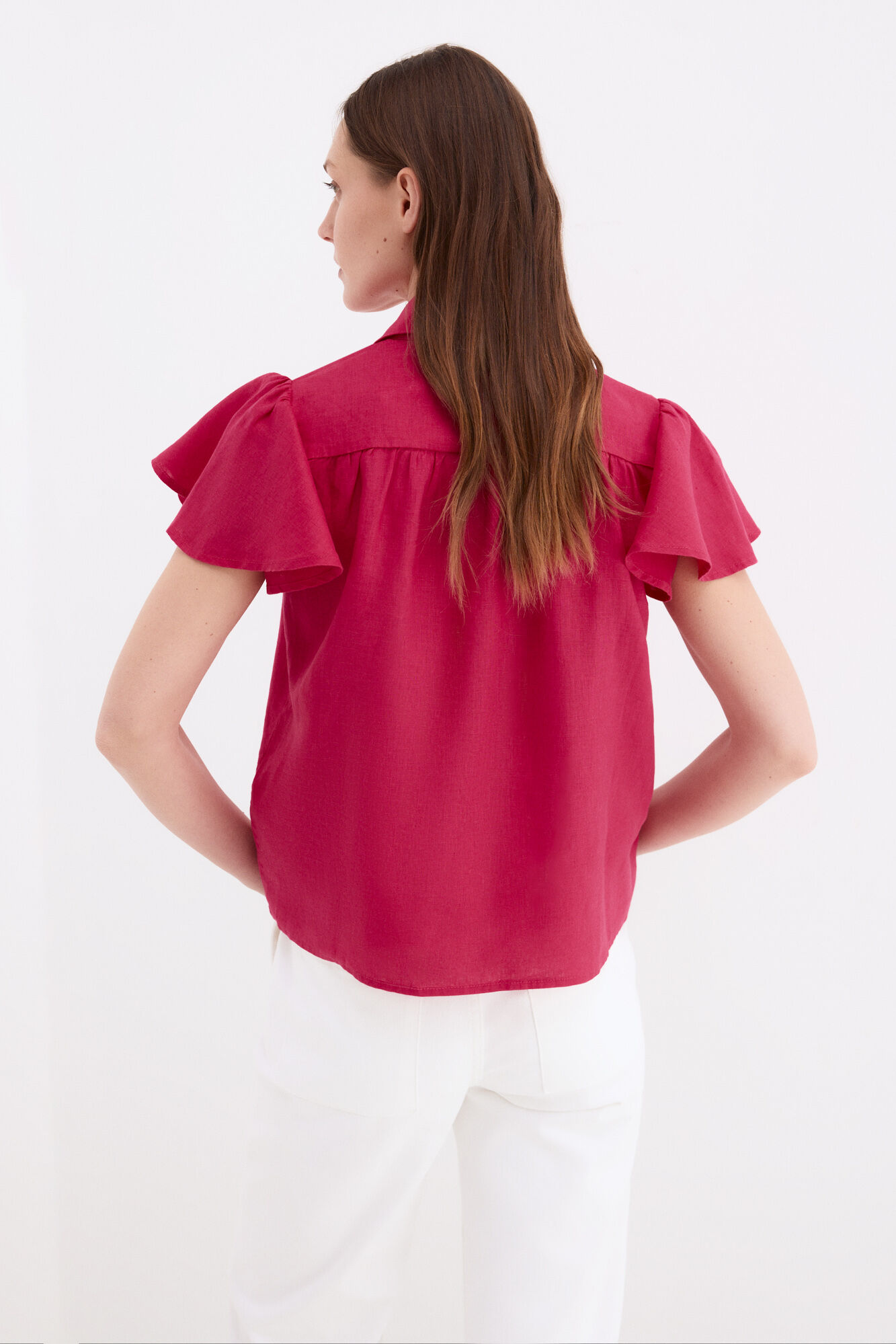 Pedro del Hierro Blusa lino manga corta