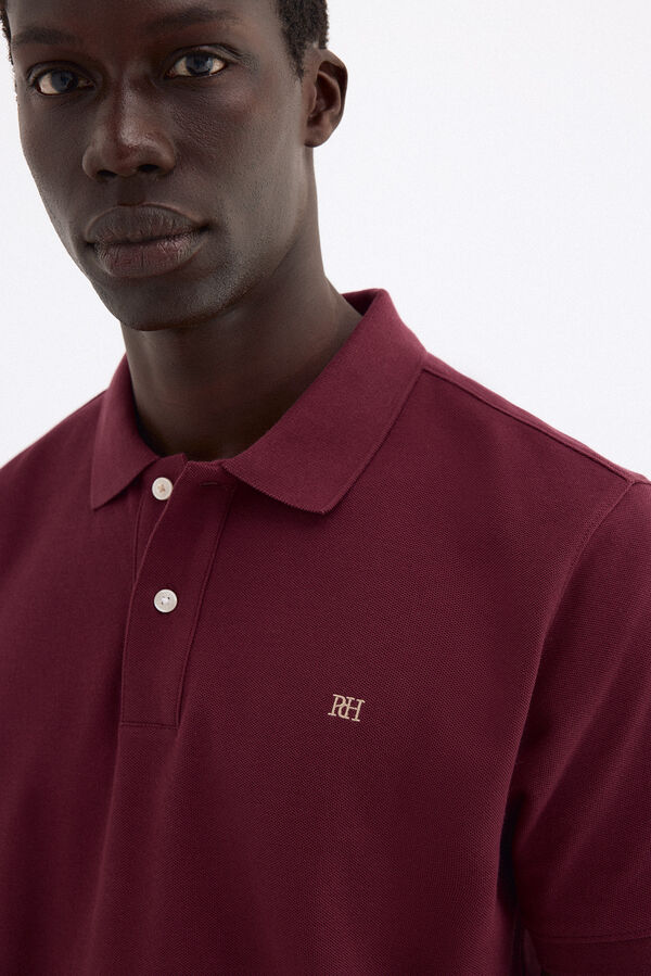 Pedro del Hierro Polo b&aacute;sico piqu&eacute; Burdeos
