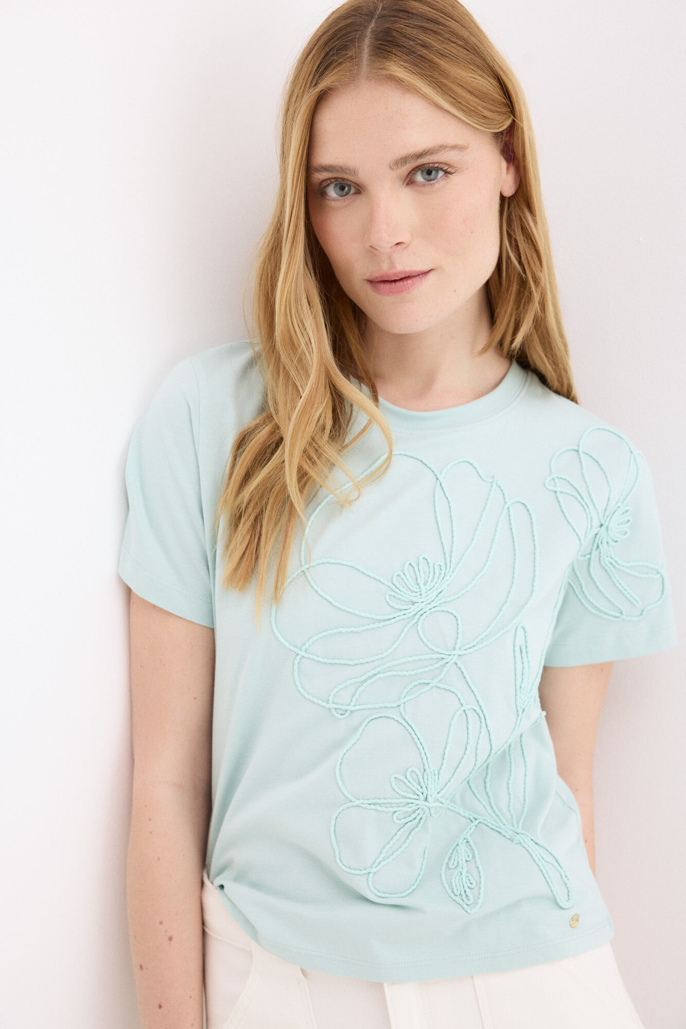 Pedro del Hierro Camiseta manga corta bordado cordon