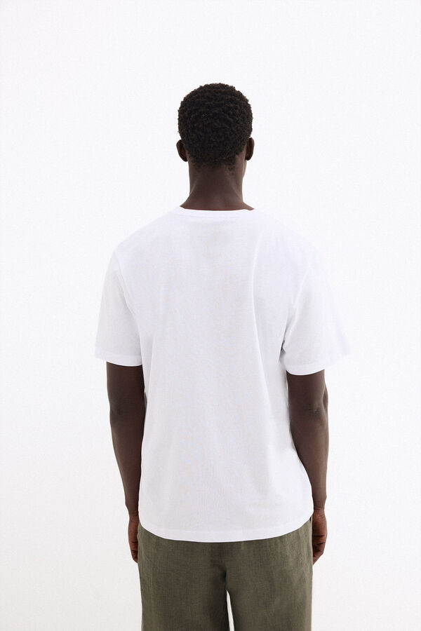 Pedro del Hierro Camiseta estampada logo Blanco