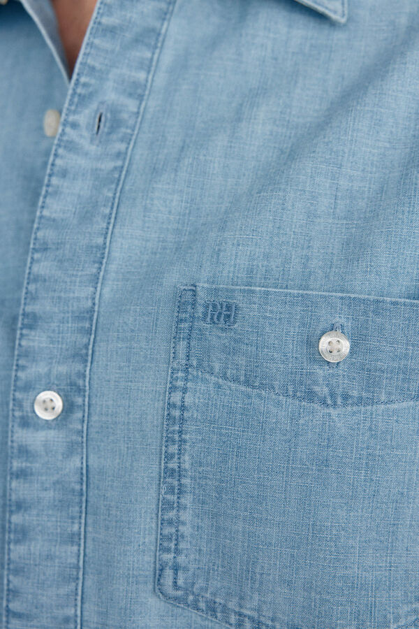 Pedro del Hierro Camisa chambray Azul