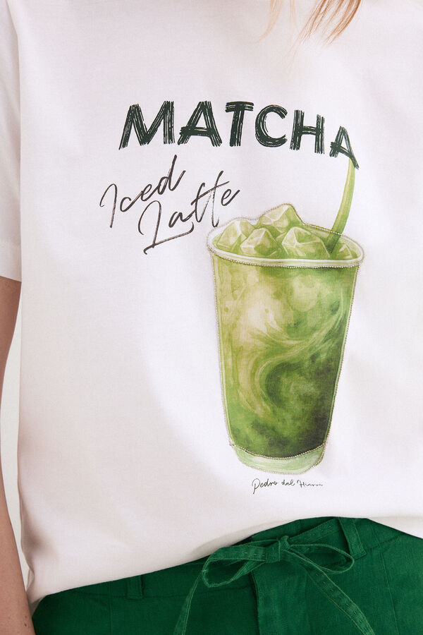 Pedro del Hierro Camiseta estampada frontal Blanco