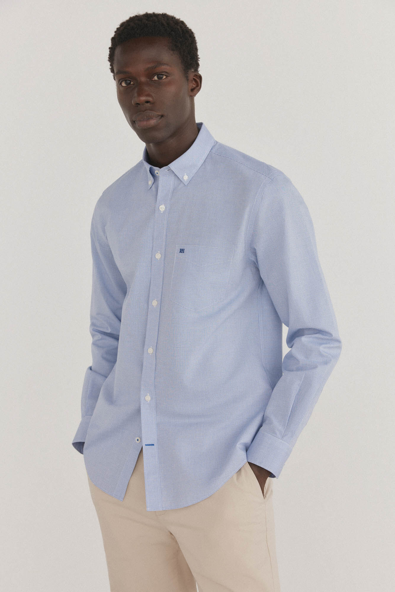Pedro del Hierro Camisa de cuadros non iron + antimanchas