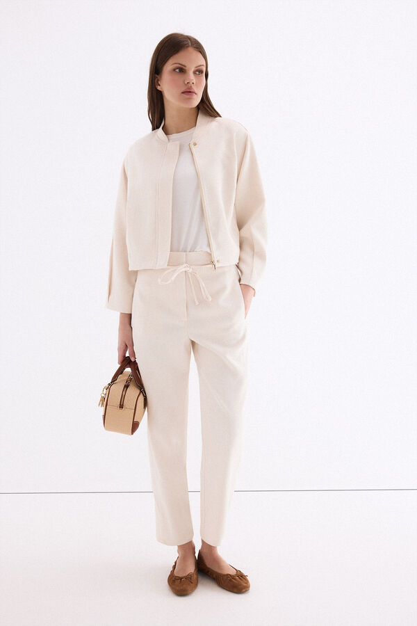 Pedro del Hierro Playera con detalles pu&ntilde;os Blanco