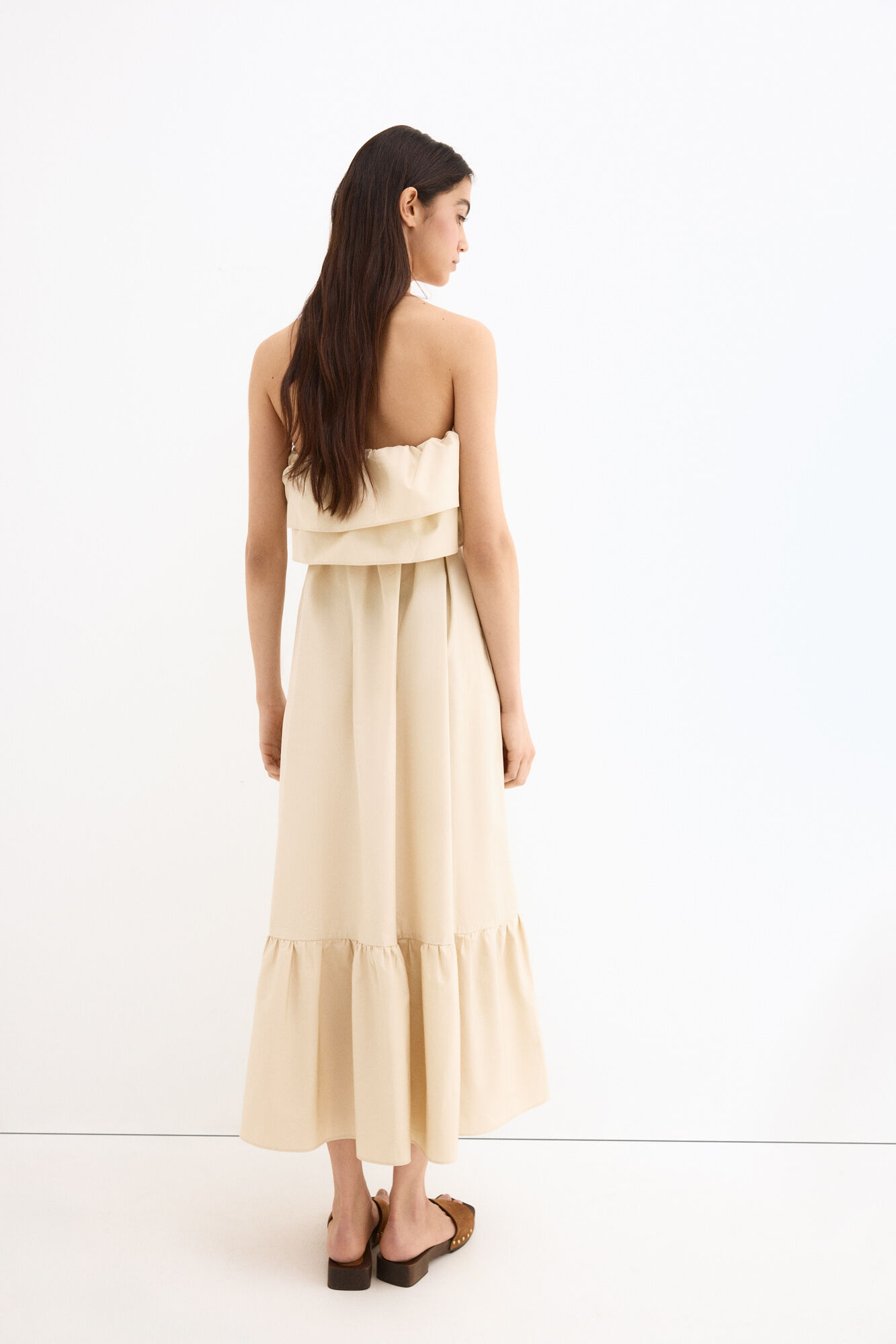 Pedro del Hierro Vestido algod&oacute;n palabra de honor