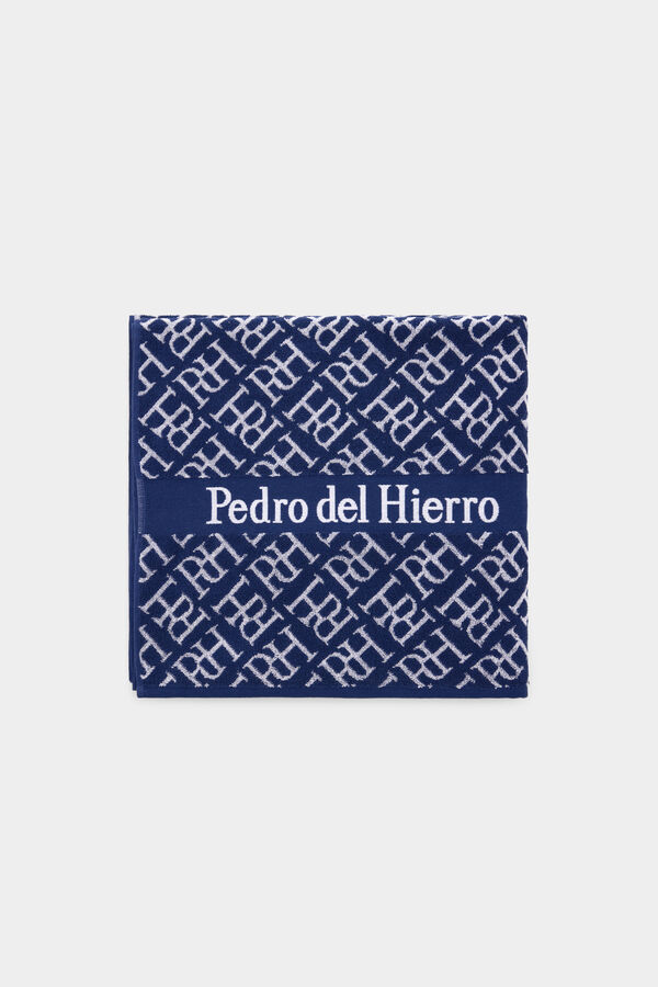 Pedro del Hierro Toalla playa logos Azul