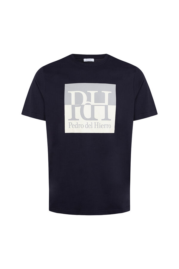 Pedro del Hierro Camiseta logo grande Azul