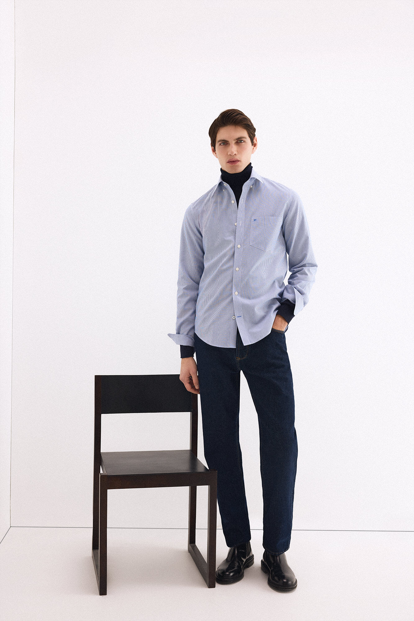Pedro del Hierro Camisa non iron + antimanchas rayas