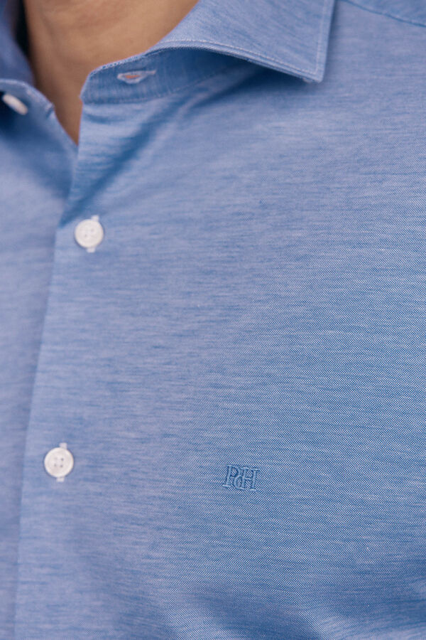 Pedro del Hierro Camisa lisa de punto Azul