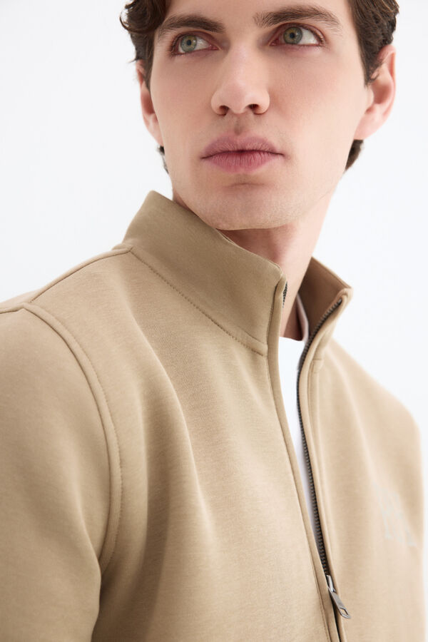 Pedro del Hierro C&aacute;rdigan tejido t&eacute;cnico Beige