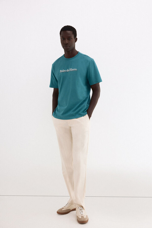 Pedro del Hierro Camiseta logo Turquesa