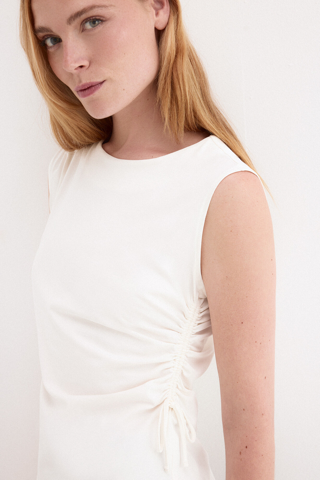 Pedro del Hierro Camiseta sin mangas detalle frunce cord&oacute;n