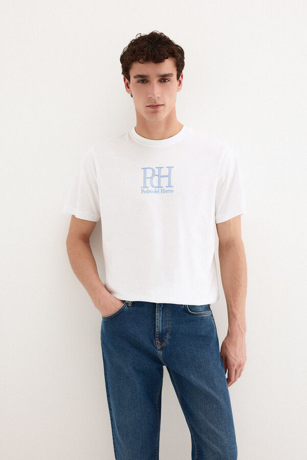 Pedro del Hierro Camiseta logo Blanco