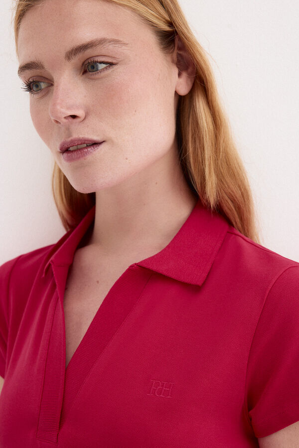 Pedro del Hierro Vestido cuello polo Rosa