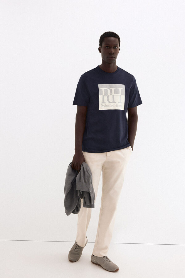 Pedro del Hierro Camiseta logo grande Azul