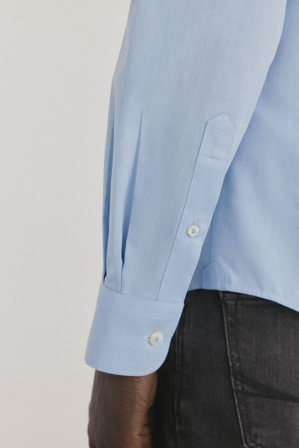 Pedro del Hierro Camisa lisa non iron + antimanchas Azul