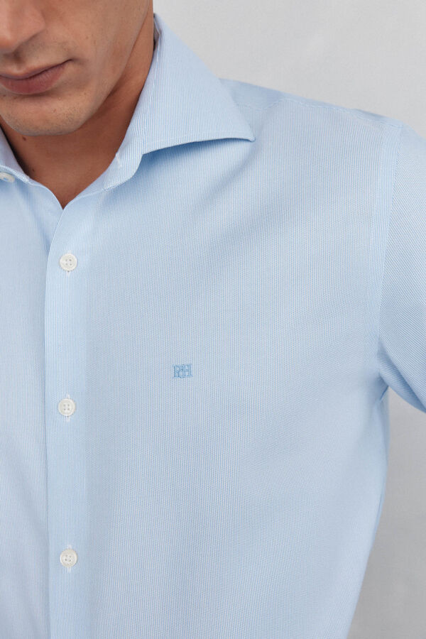 Pedro del Hierro Camisa de vestir de rayas non iron + antimanchas Blanco