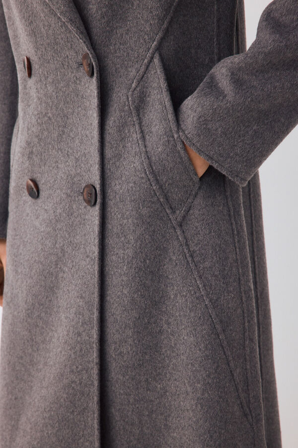 Pedro del Hierro Abrigo doble faz tailoring Gris