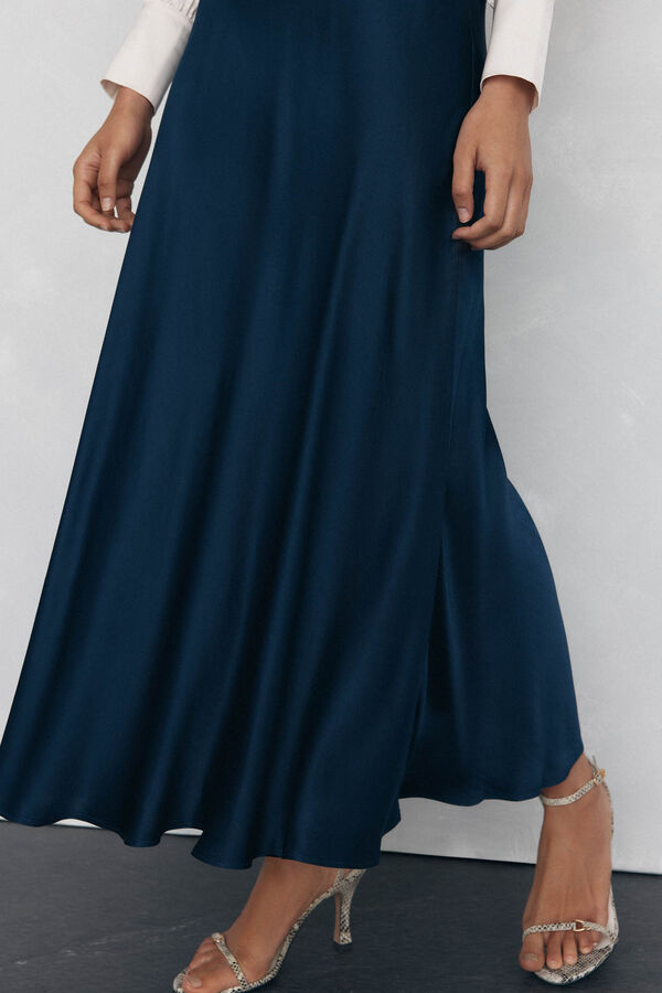 Pedro del Hierro Falda satinada Azul