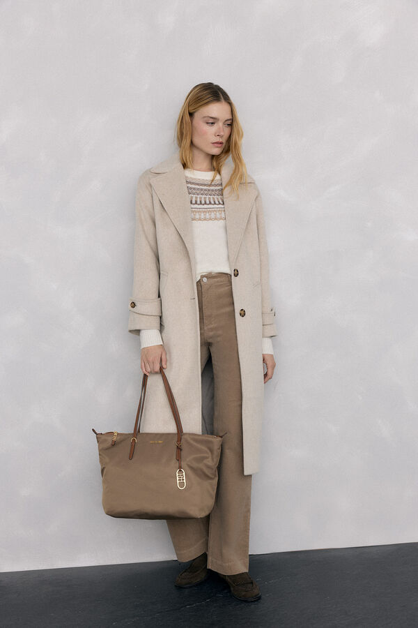 Pedro del Hierro Abrigo y chaleco interior Beige