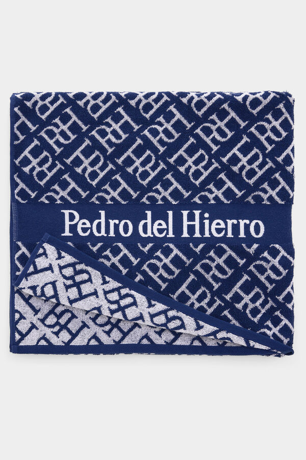Pedro del Hierro Toalla playa logos Azul