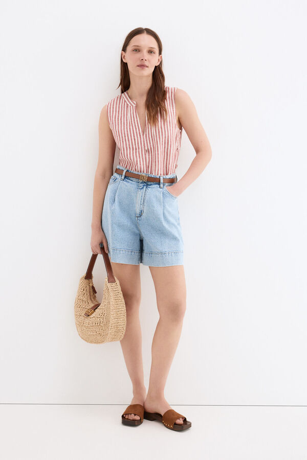 Pedro del Hierro Short de mezclilla Azul