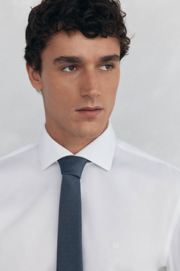 Pedro del Hierro Camisa de vestir con estructura non iron + antimanchas slim fit Blanco