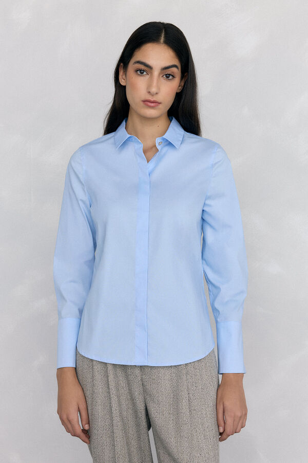 Pedro del Hierro Camisa b&aacute;sica de f&aacute;cil planchado Azul