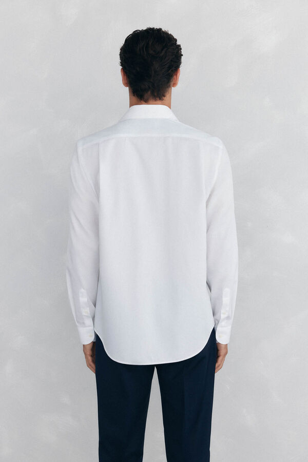 Pedro del Hierro Camisa de vestir lisa non iron + antimanchas Blanco