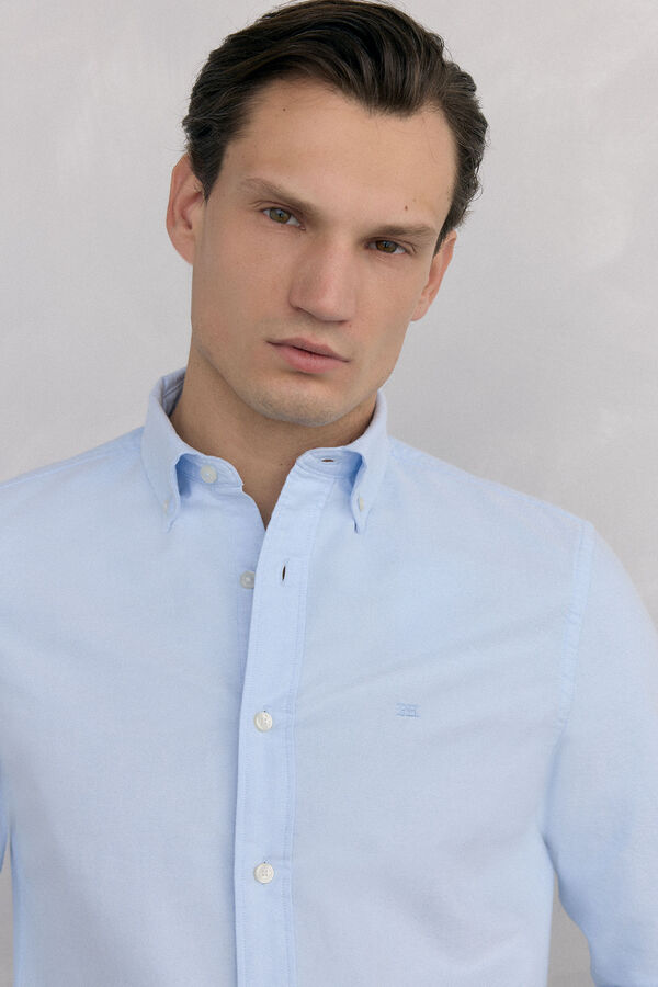 Pedro del Hierro Camisa iconic oxford liso Azul