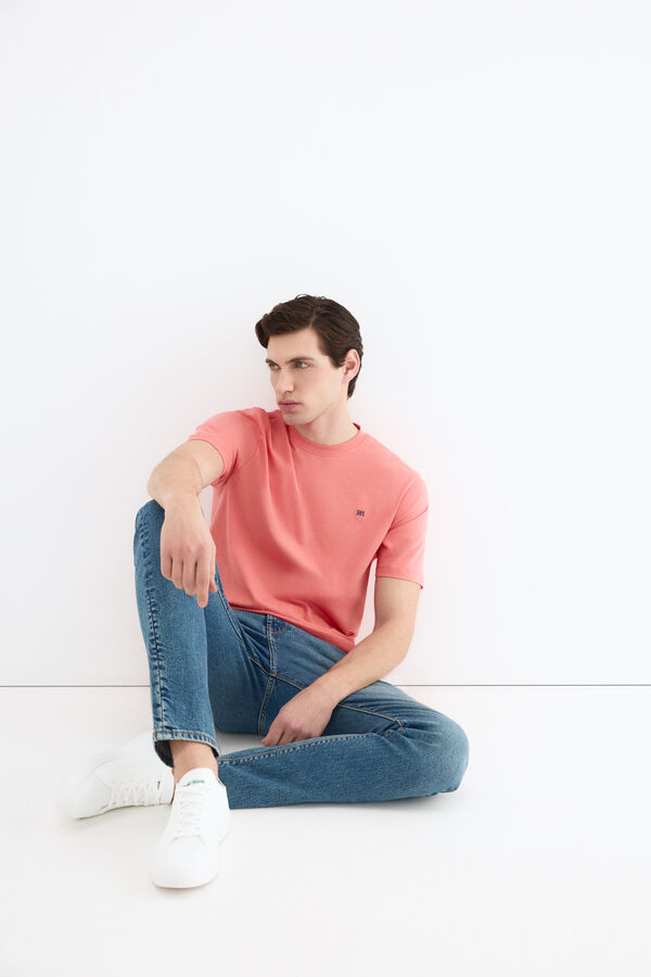 Pedro del Hierro Camiseta b&aacute;sica logo Coral